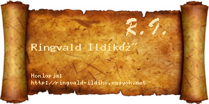 Ringvald Ildikó névjegykártya